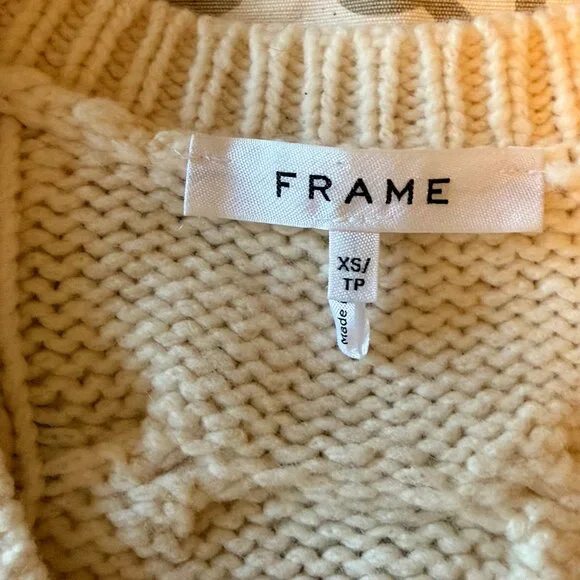 FRAME Cropped Merino Wool Sweater - Picture 5 of 6